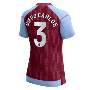 Aston Villa Diego Carlos #3 Replika Hjemmebanetrøje Dame 2023-24 Kortærmet